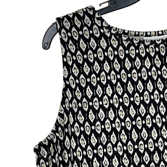J.Jill Geo Textured Print A-Line Shift Dress Sleeveless 100% Cotton Small‎ Women - Picture 5 of 9